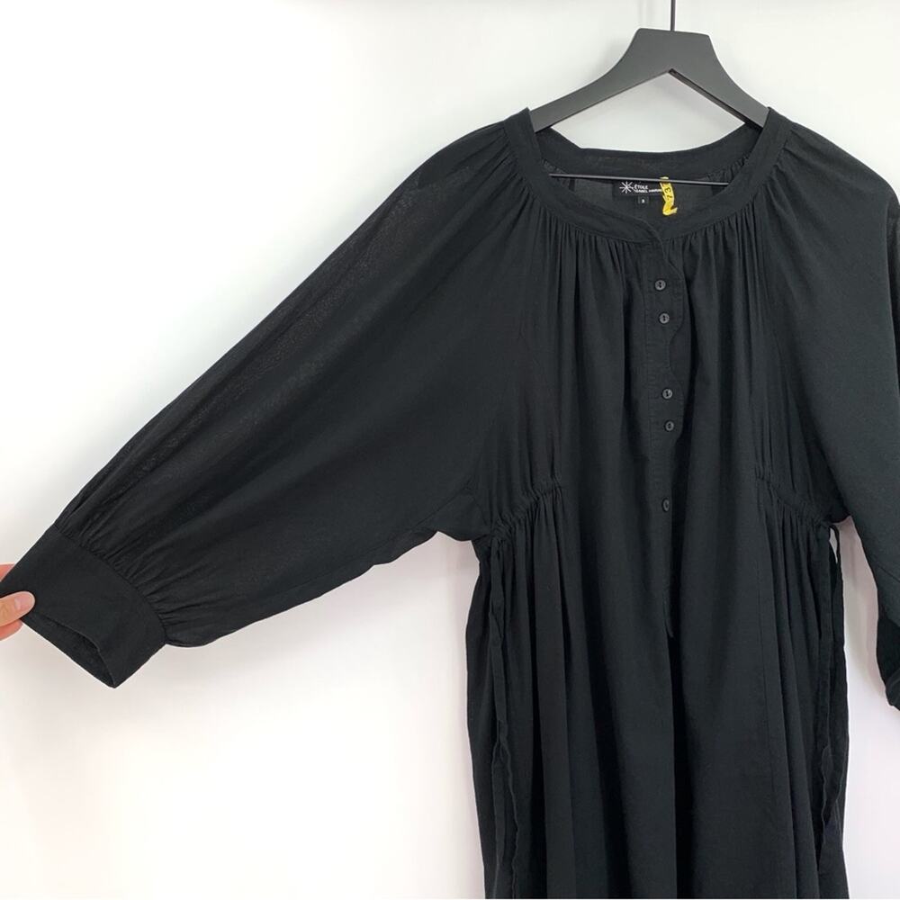 ISABEL MARANT Étoile Cotton Tunic Dress Black 3 - Picture 2 of 11